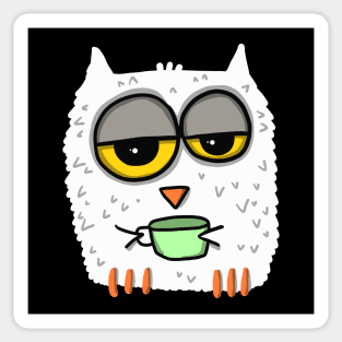 sleepy owl Sticker